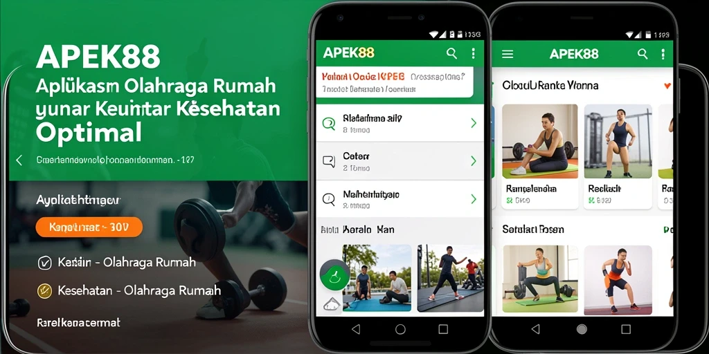 Tampilan antarmuka APEK88 yang sederhana dan fungsional untuk olahraga rumah.