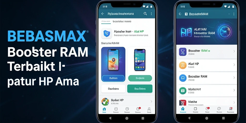 Antarmuka BEBASMAX yang simpel dan intuitif untuk Booster RAM.