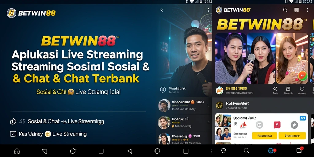 Antarmuka aplikasi Live Streaming BETWIN88 yang interaktif dan menarik.