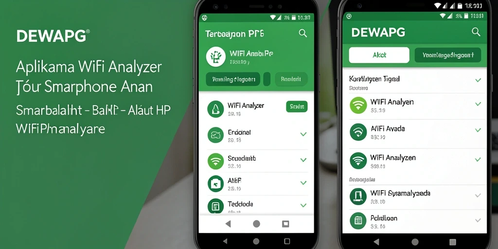 Antarmuka aplikasi DEWAPG yang menampilkan analisis jaringan WiFi.
