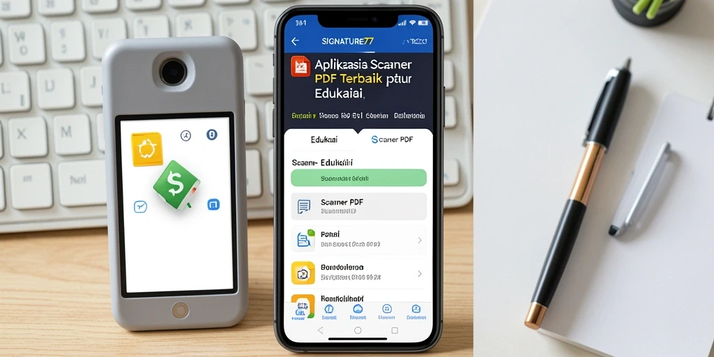 Antarmuka SIGNATURE77 yang sederhana dan fungsional untuk Scanner PDF.