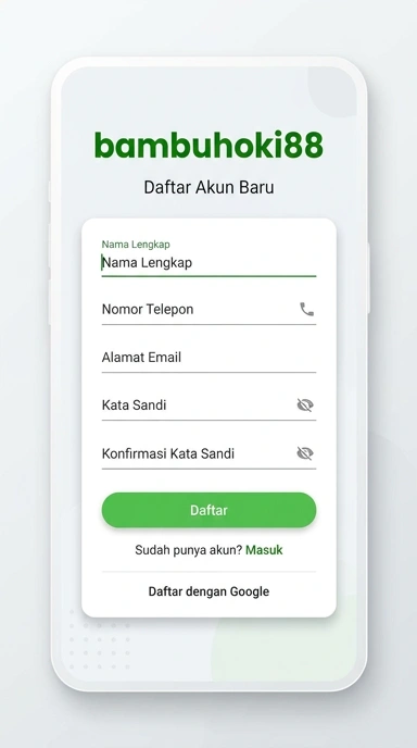 Daftar Akun Baru bambuhoki88 dengan Mudah dan Cepat